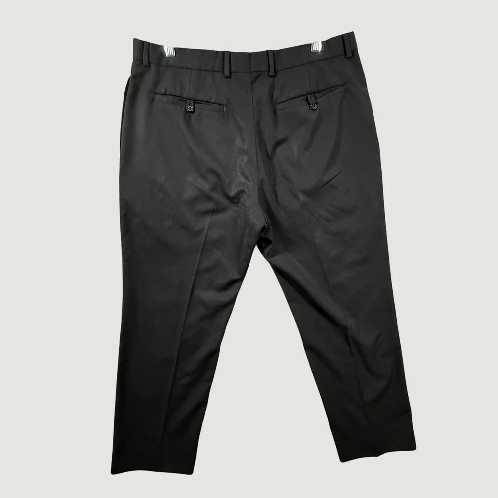 Banana Republic Men's 100% Wool Dress Pants Black Flat Front 35x30